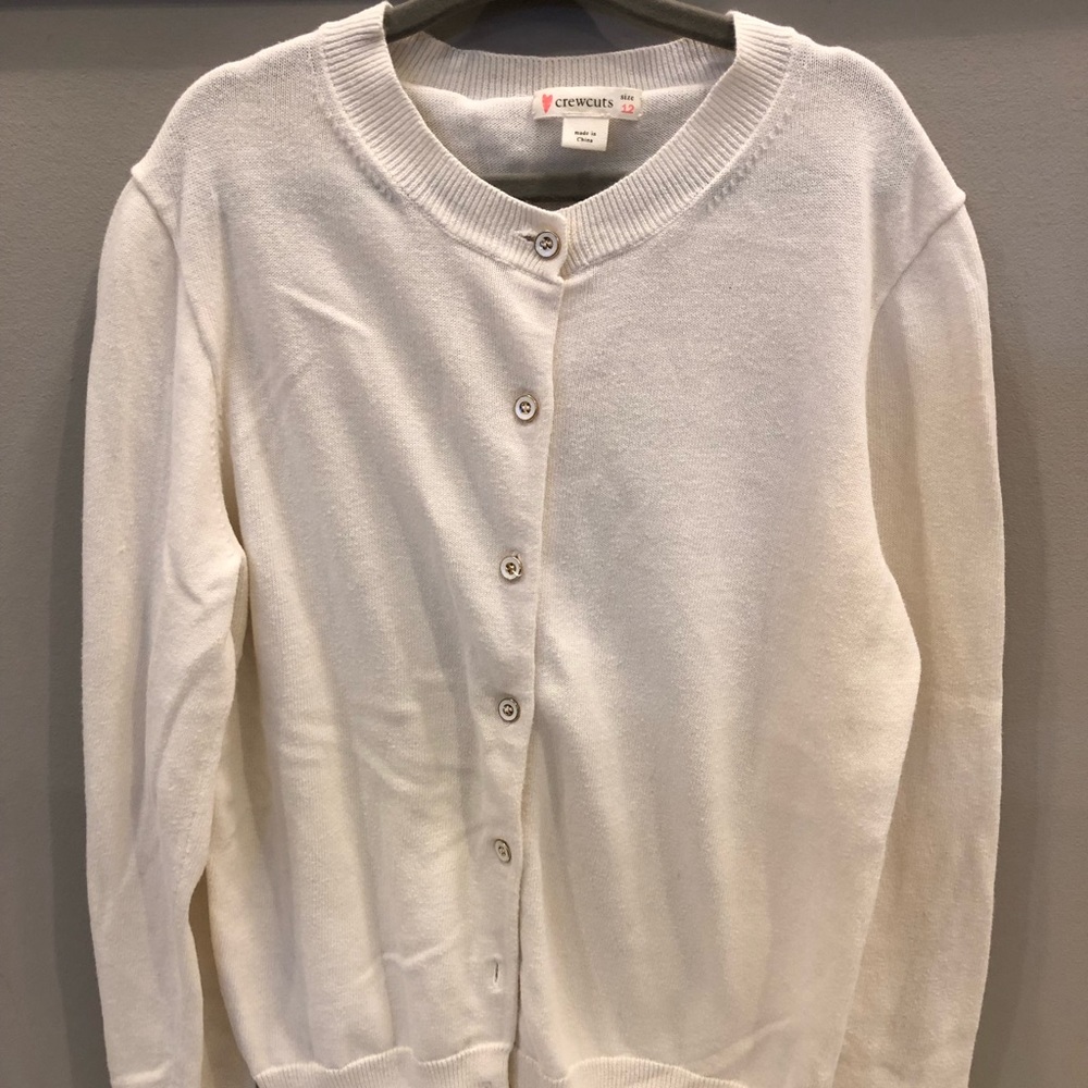 Like new Crewcuts girls ivory cardigan size 12